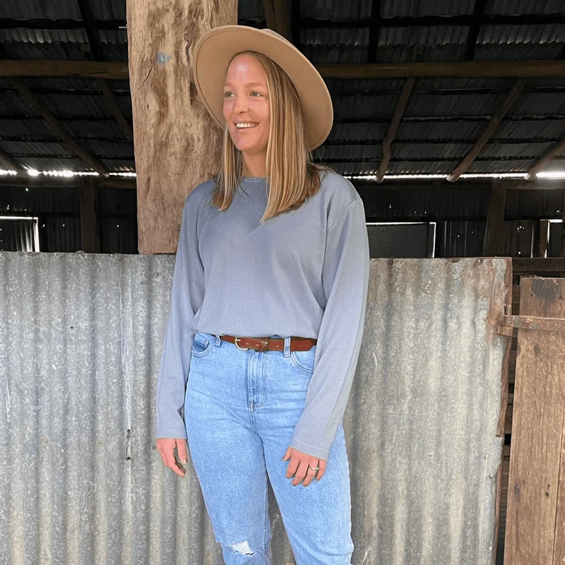 Grazier Merino Wool Long Sleeve Tee