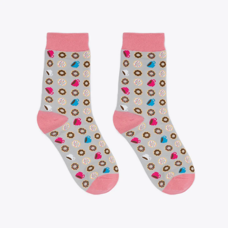 Bale 2er Set Damensocken bunt gemustert Coffee Time