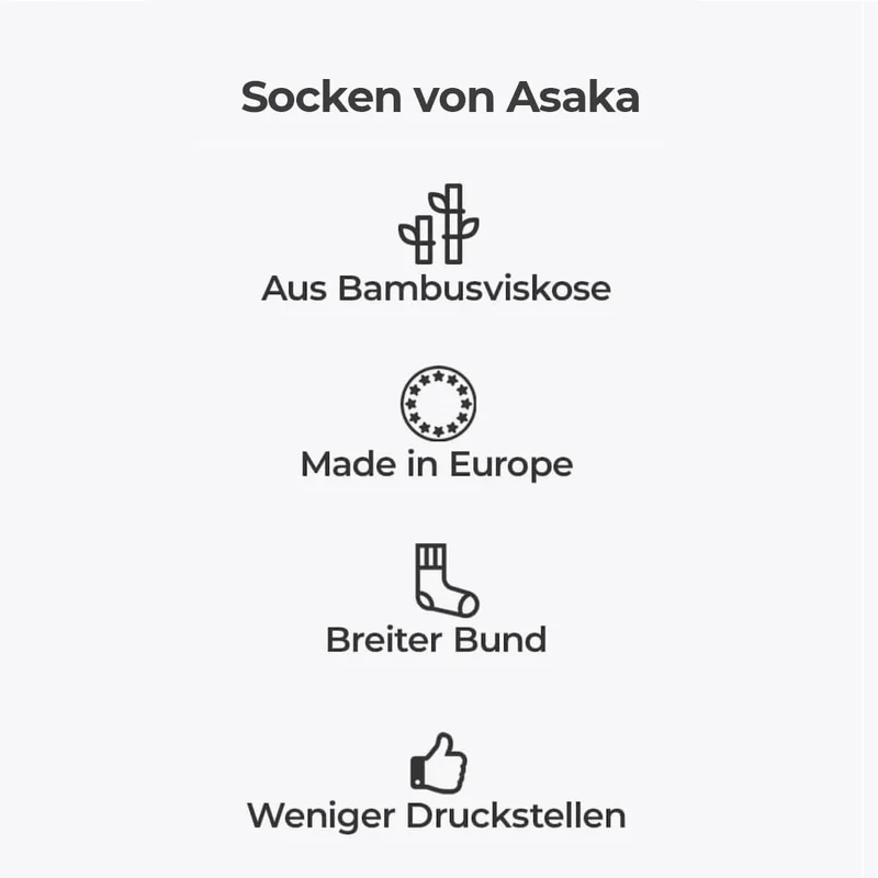 Asaka 4er-Pack Bambussocken Herren navy & schwarz Hinata