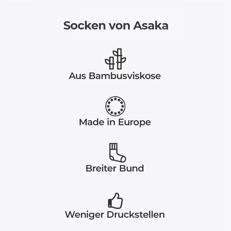 Asaka 4er-Pack Bambussocken Herren dunkelblau Aoi
