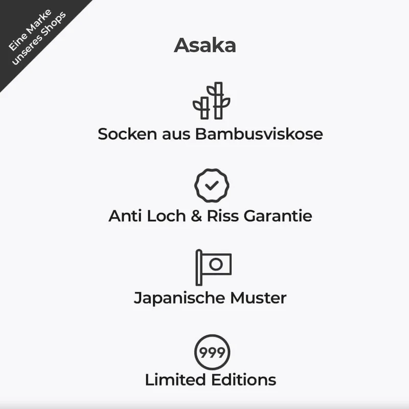 Asaka 4er-Box Bambussocken Herren Streifen Edo