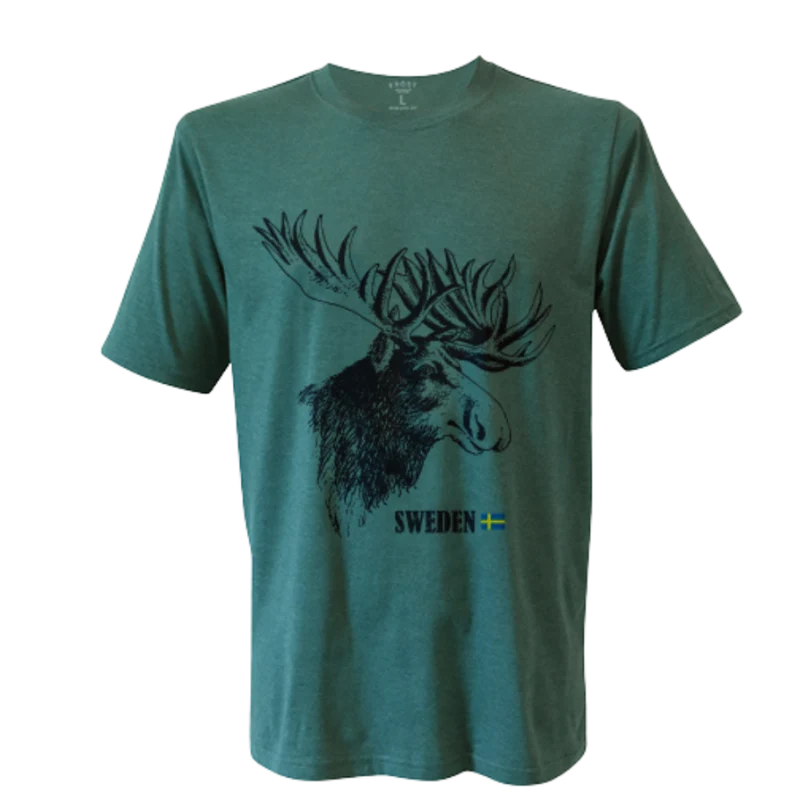 T-Shirt Elch - Grün