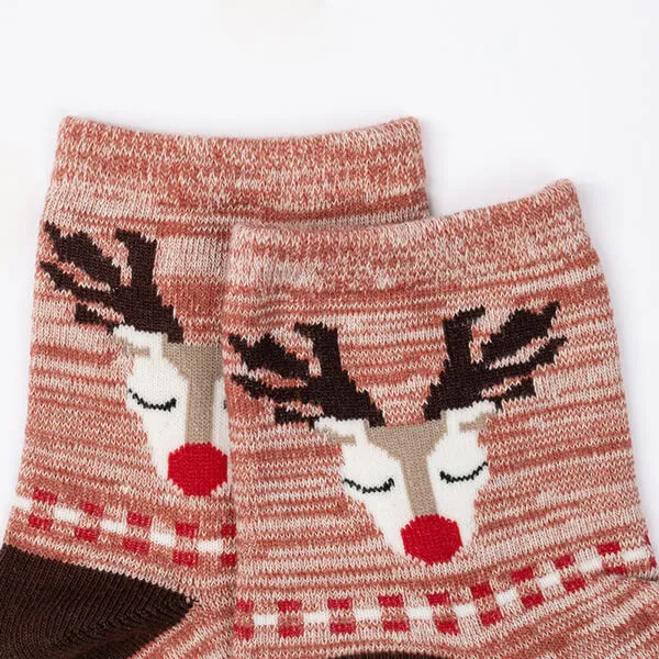 Weihnachts-Damensocke mit Rentier-Motiv