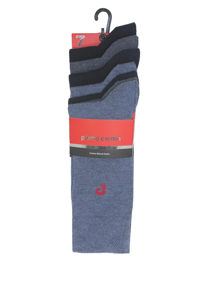 7 PK PIERRE CARDIN MENS PLAIN SOCKS