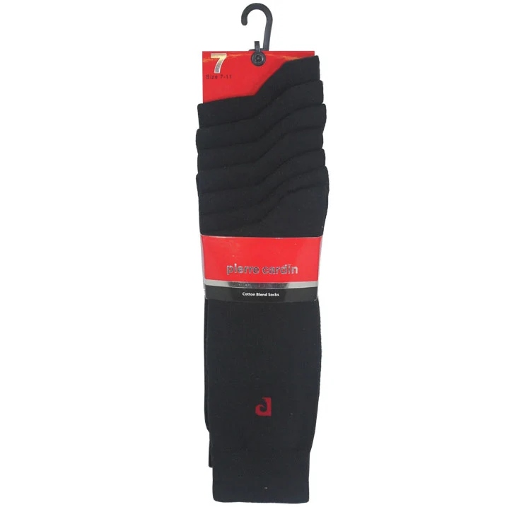 7 PK PIERRE CARDIN MENS PLAIN SOCKS