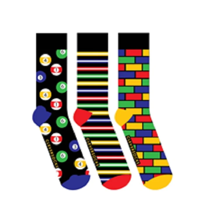 3 PK MENS CLEVERSOCKS DESIGN SOCKS