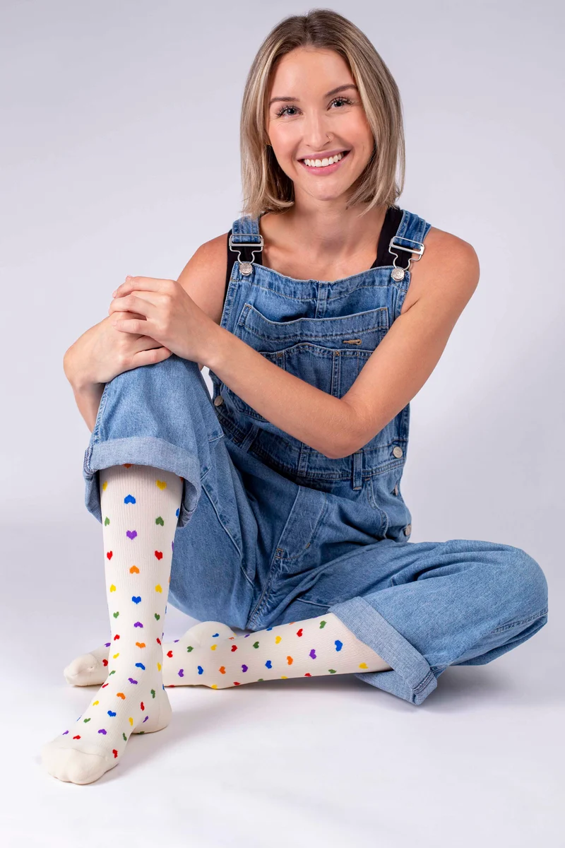 Rejuva Heart Compression Socks 15-20 mmHg
