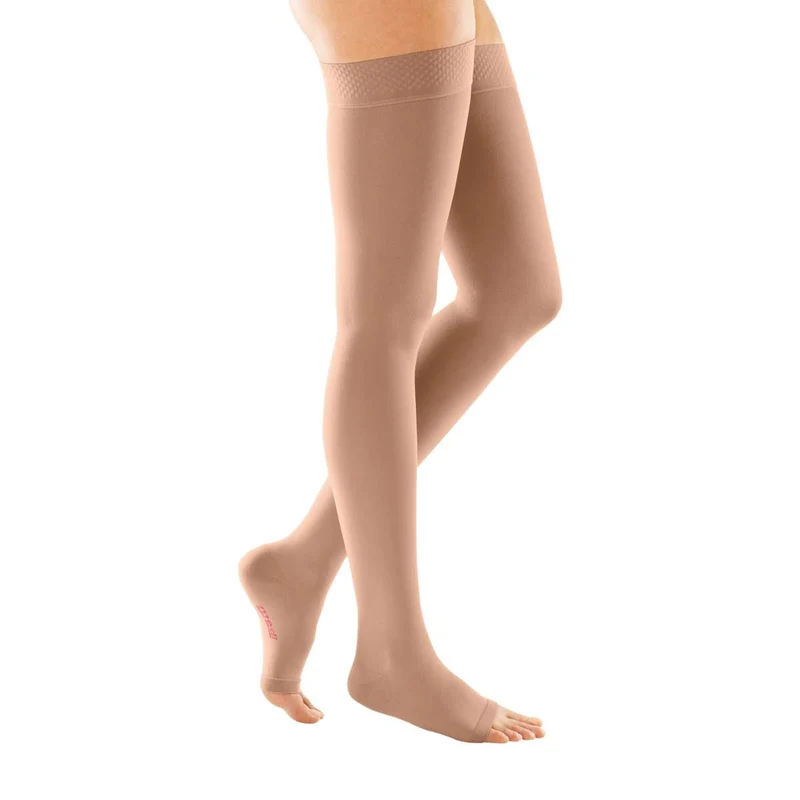 mediven forte 40-50 mmHg thigh beaded topband open toe petite