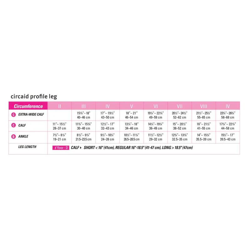 circaid profile lower leg energy oversleeve long