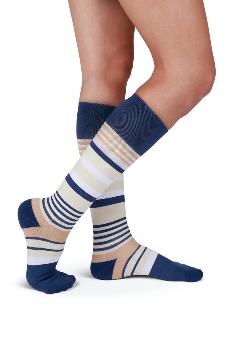 Rejuva Motley Stripe Compression Socks 15-20 mmHg