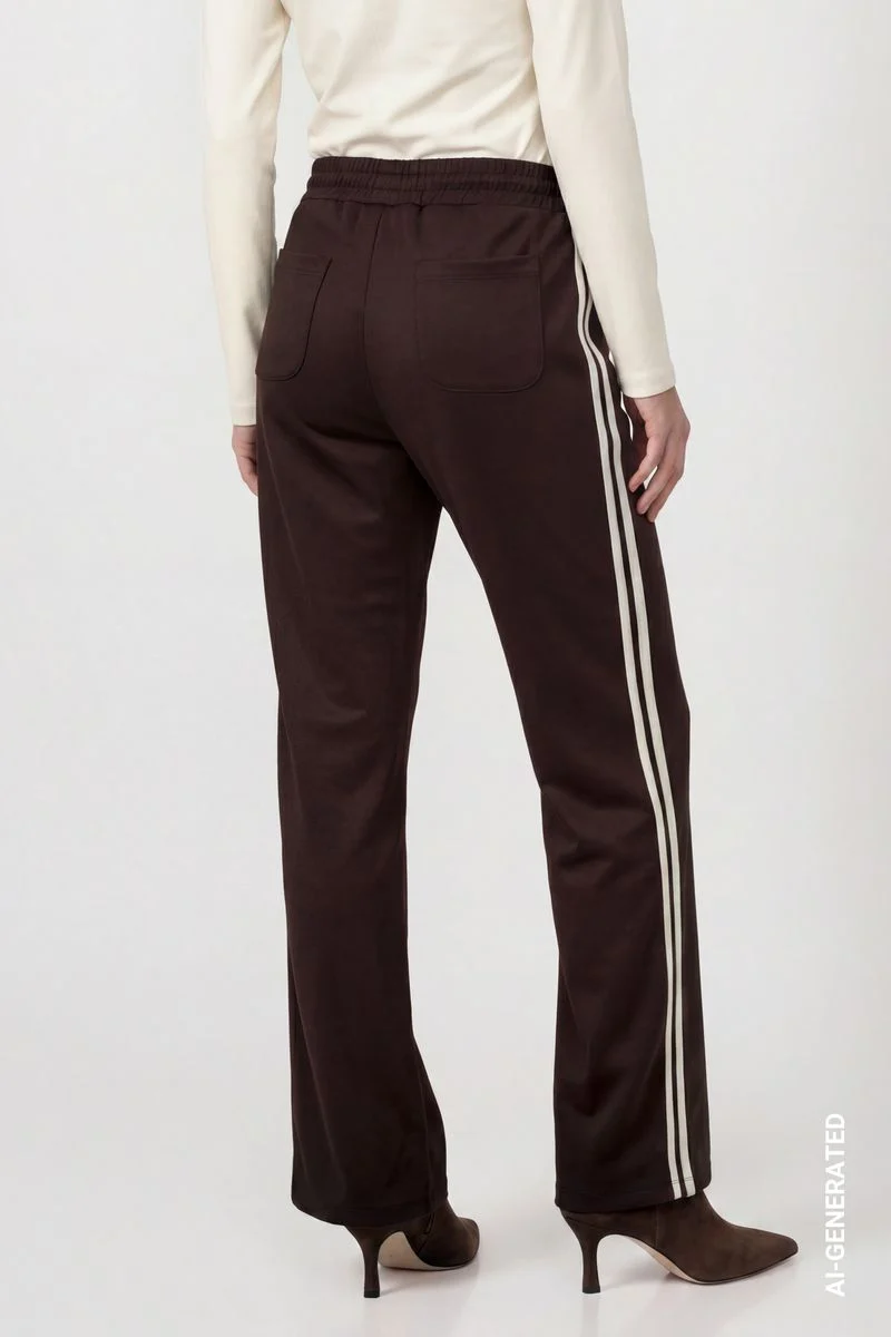 Wide Leg Hose mit Seitenstreifen