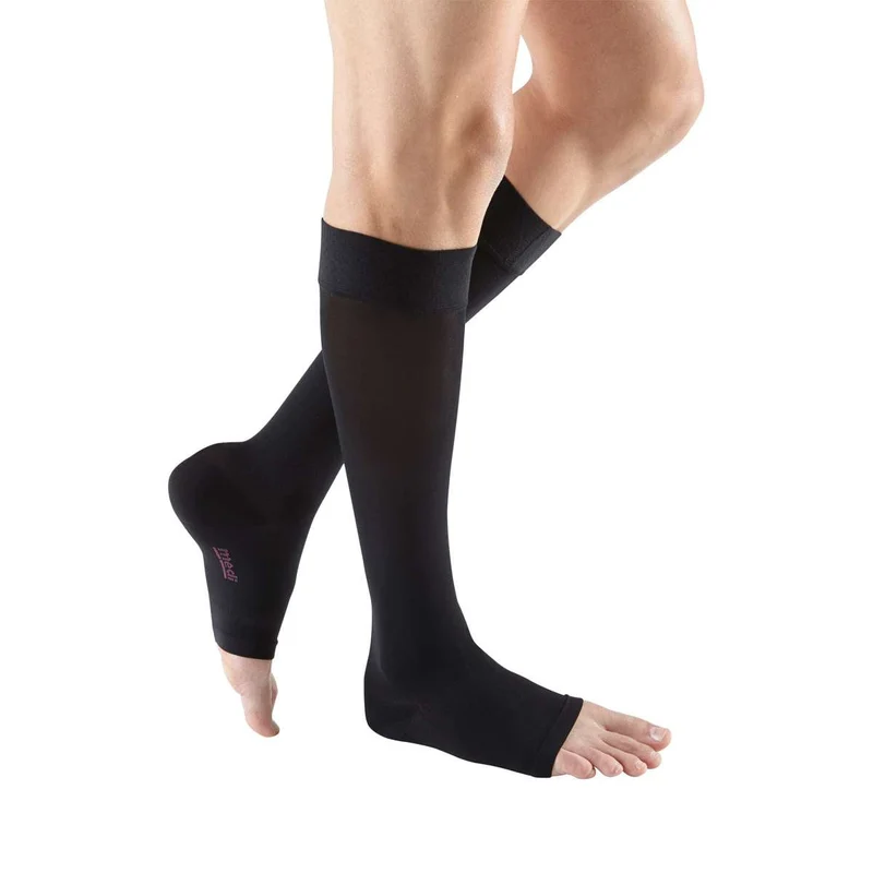 mediven plus 30-40 mmHg calf extra-wide beaded topband open toe standard
