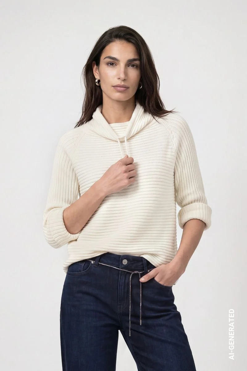 Pullover mit Rippenstruktur