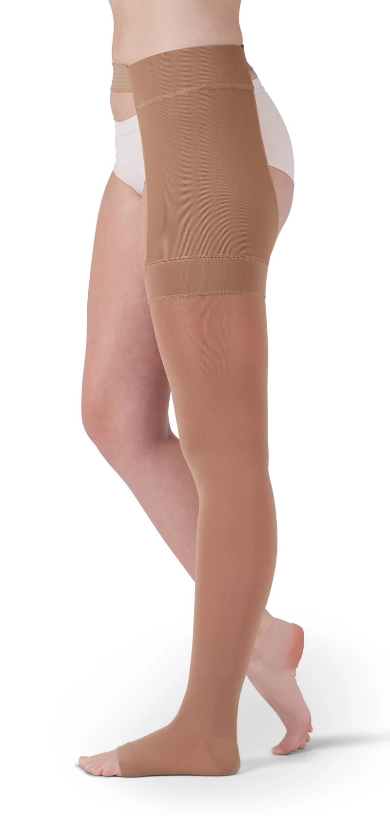 mediven plus 40-50 mmHg thigh waist attachment right open toe standard