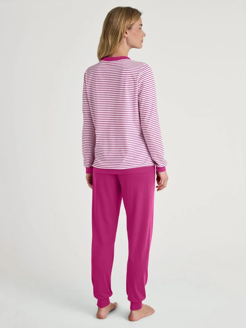 DAMEN Pyjama mit Bündchen