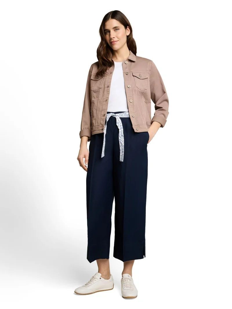 Culotte Hose mit Leinenanteil