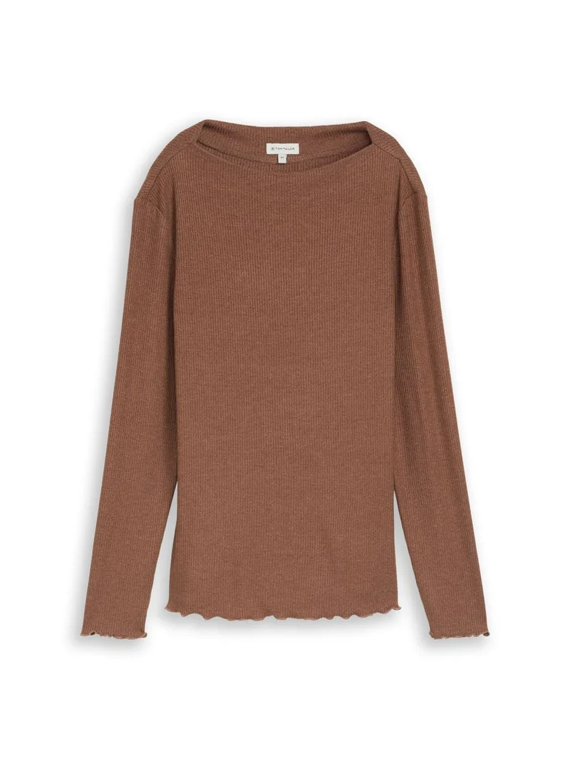 Langarmshirt mit Rippstruktur