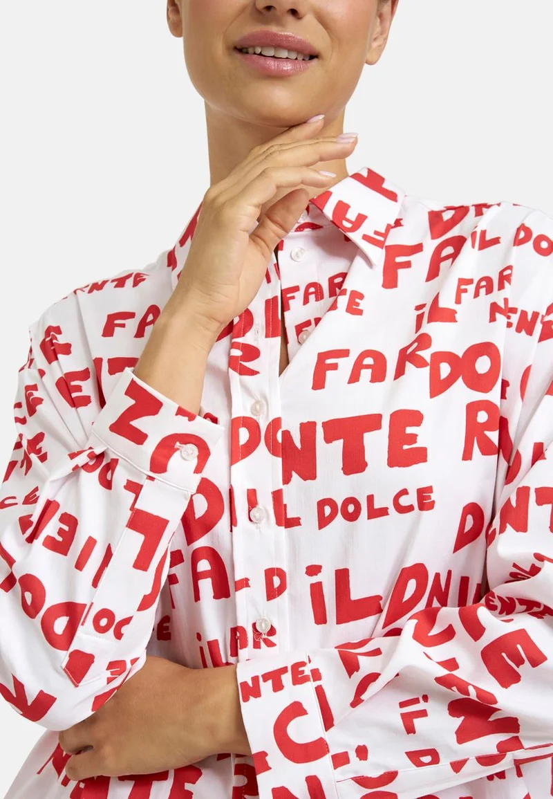 oversized shirt blouse, 1/1 sleeve