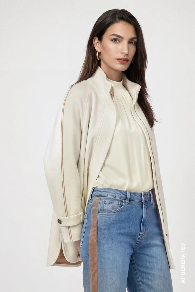 Doubleface Strickjacke