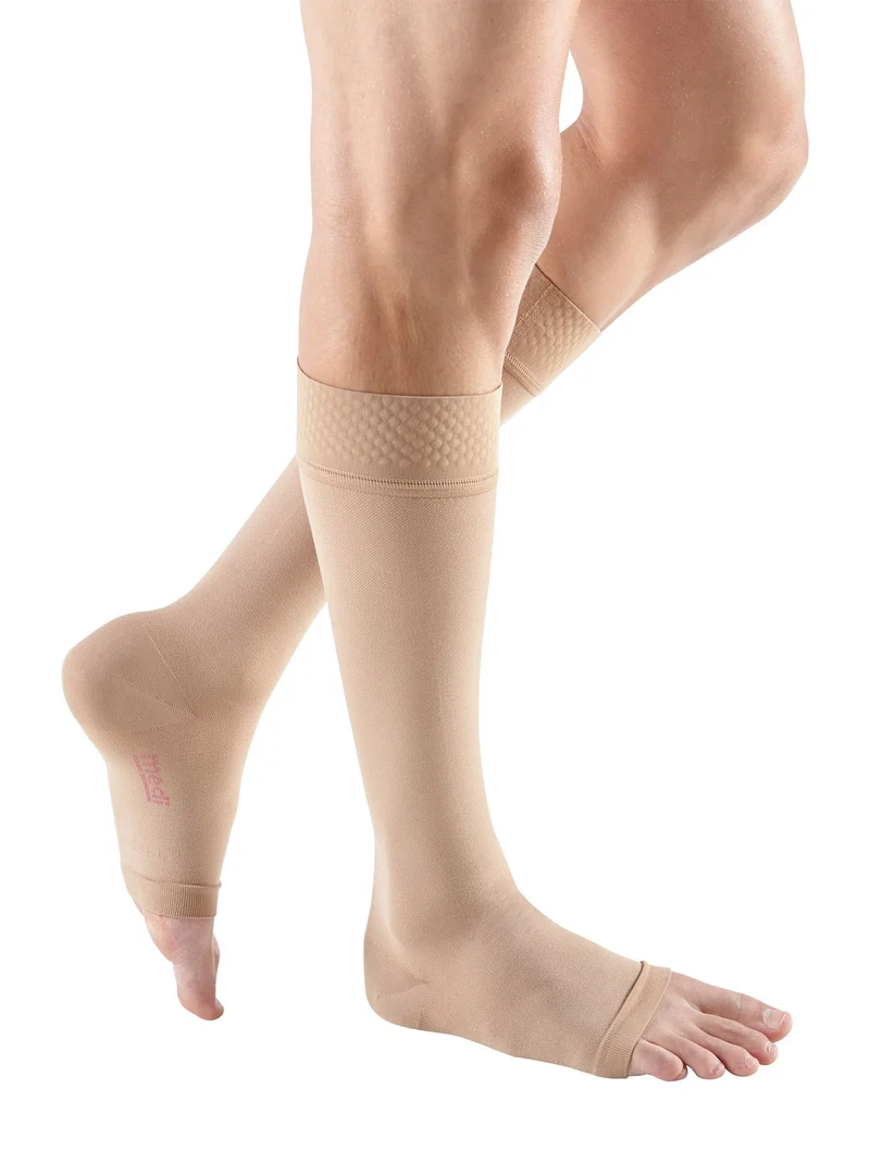 mediven forte, 40-50 mmHg, calf with silicone topband, Open Toe