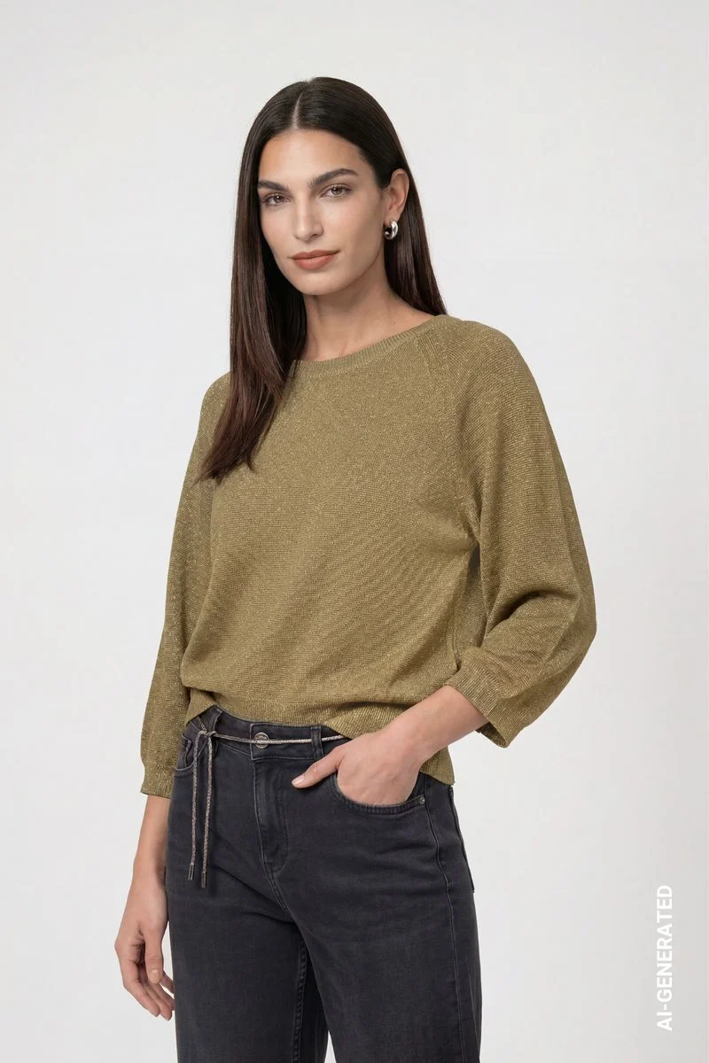 Strickpullover mit Lurex