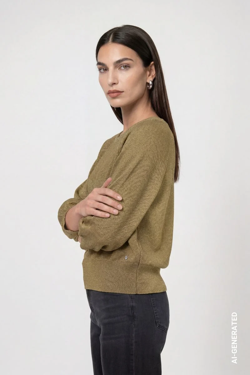 Strickpullover mit Lurex