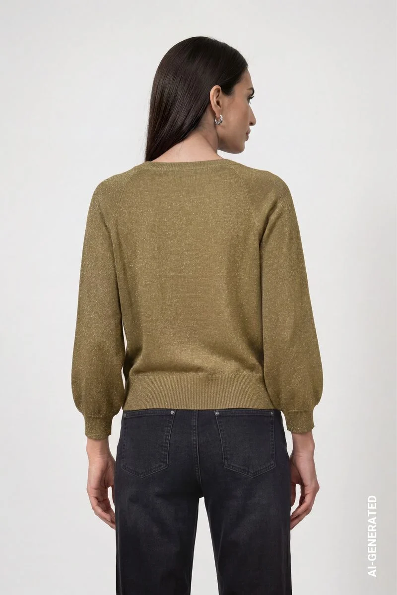 Strickpullover mit Lurex