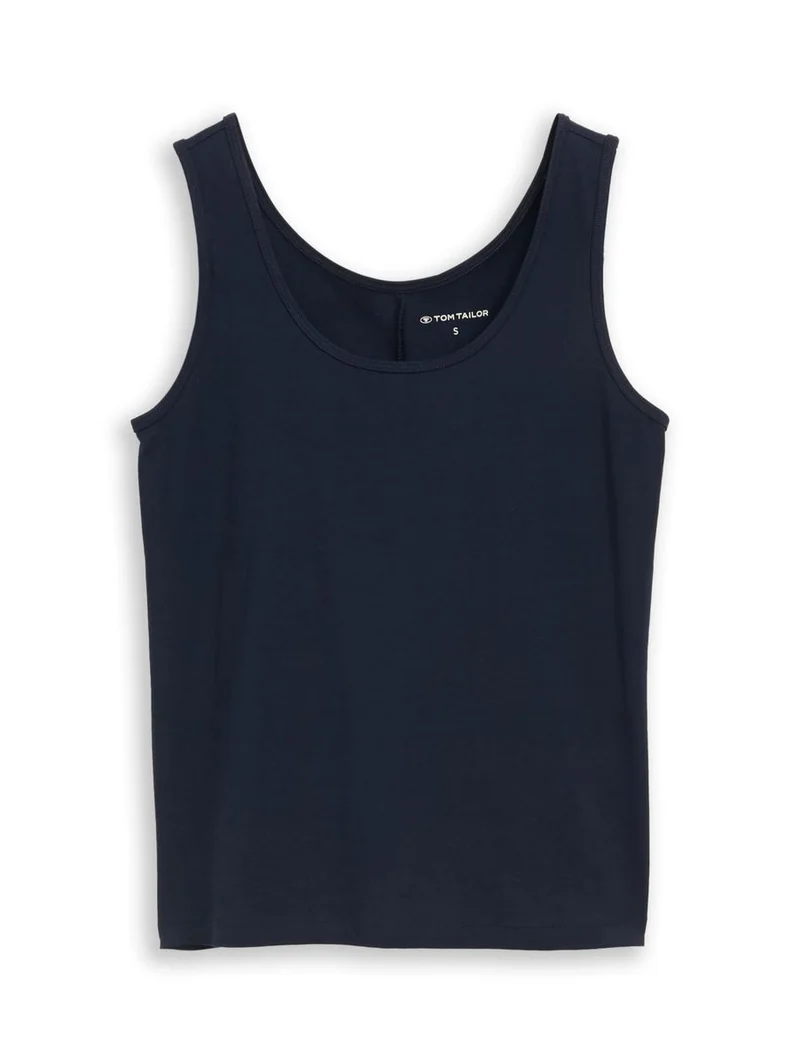 Slim Fit Top mit Rundhalsausschnitt