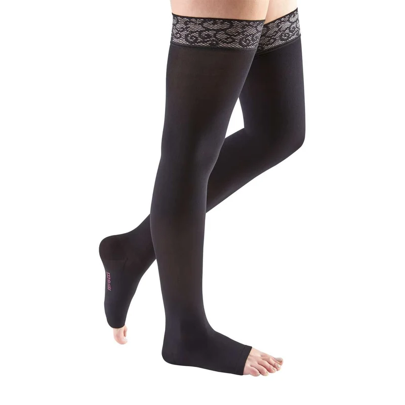 mediven comfort 30-40 mmHg thigh lace topband open toe standard