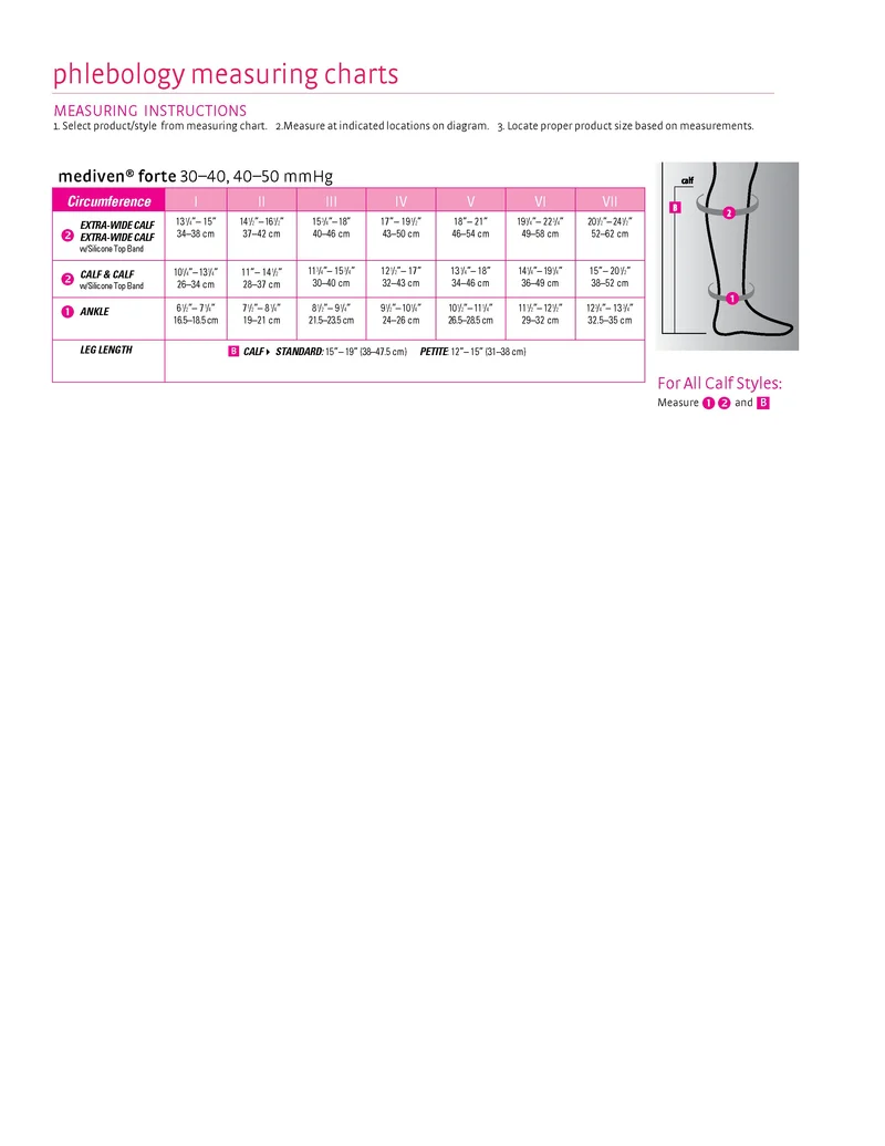 mediven forte, 40-50 mmHg, Calf High, Open Toe