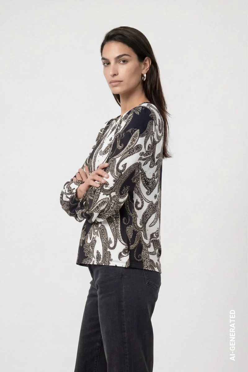 Sweatshirt mit Paisleymuster
