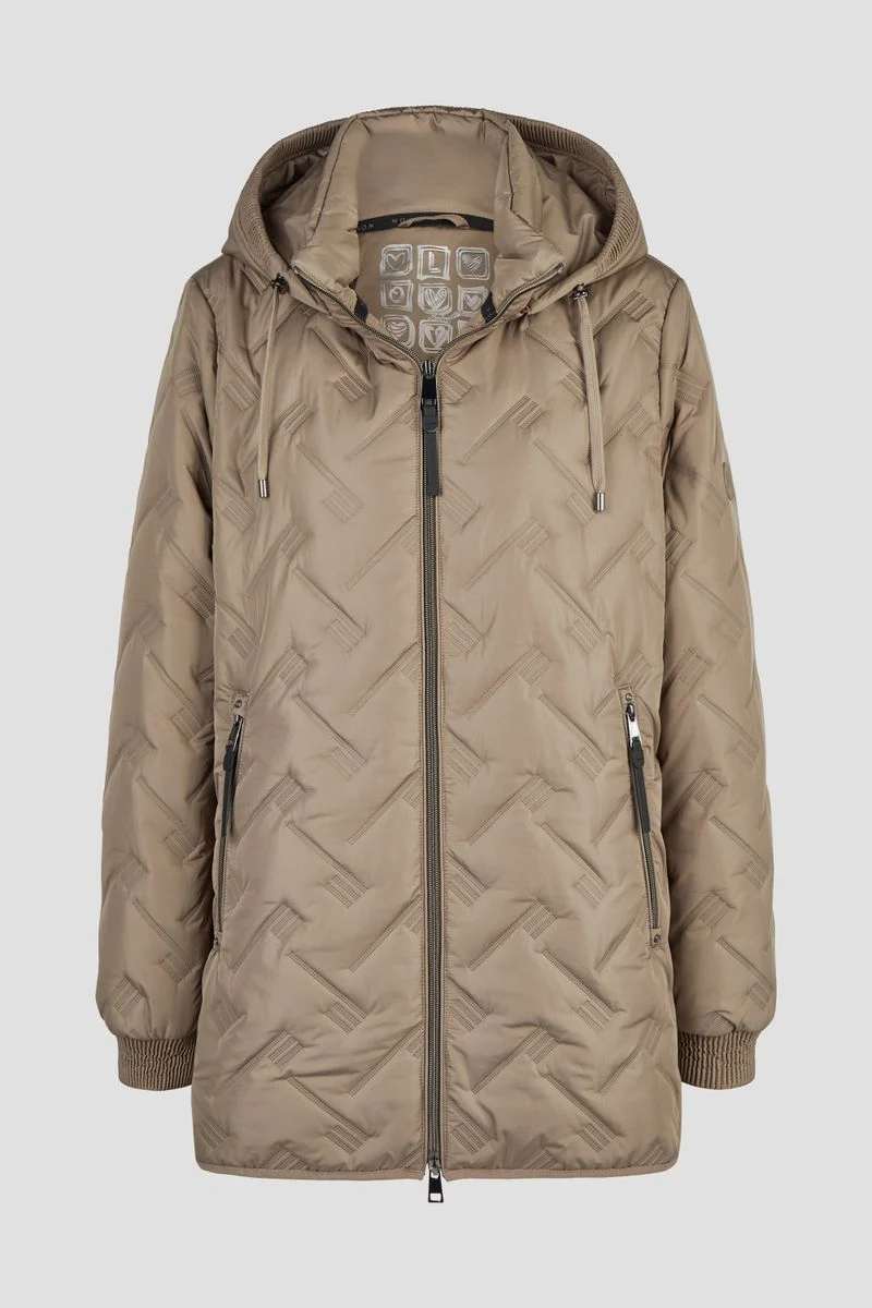 Sandwich-Steppjacke mit Kapuze