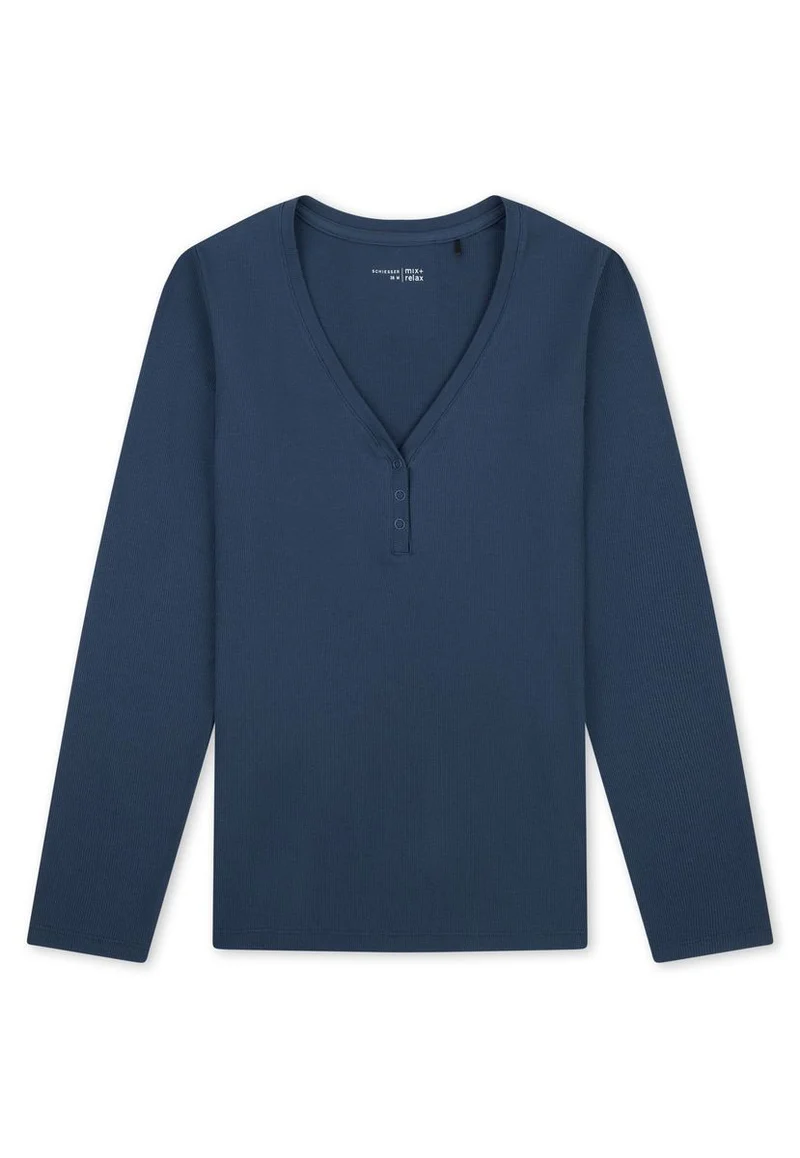 Shirt langarm Knopfleiste