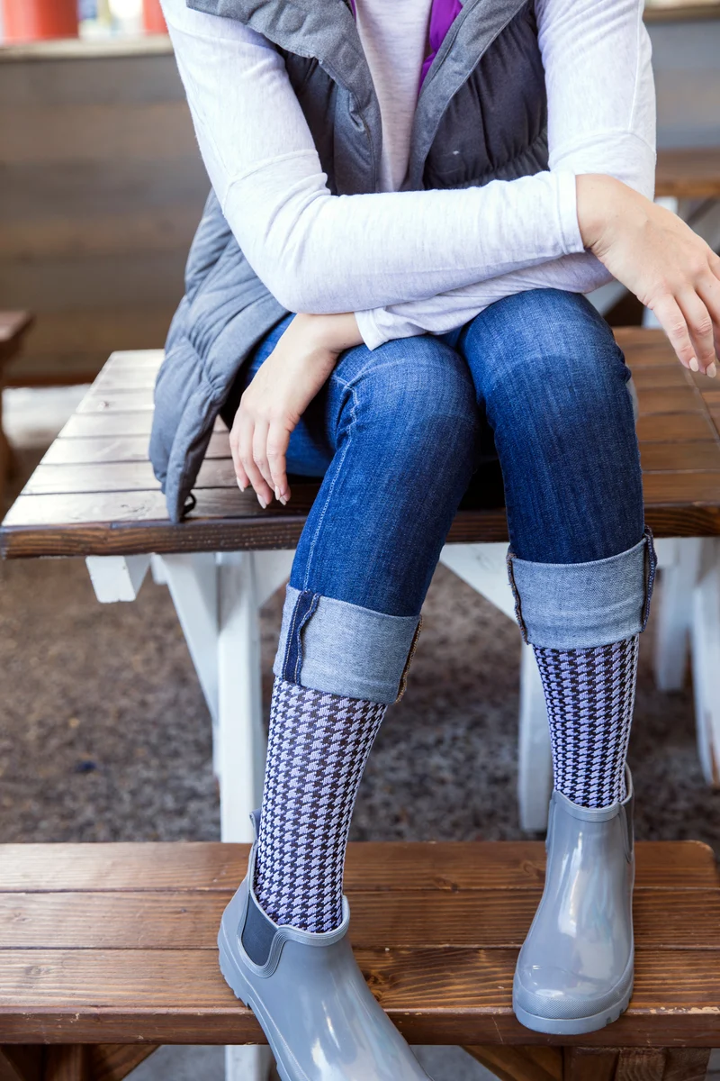 Rejuva Houndstooth Compression Socks 15-20 mmHg
