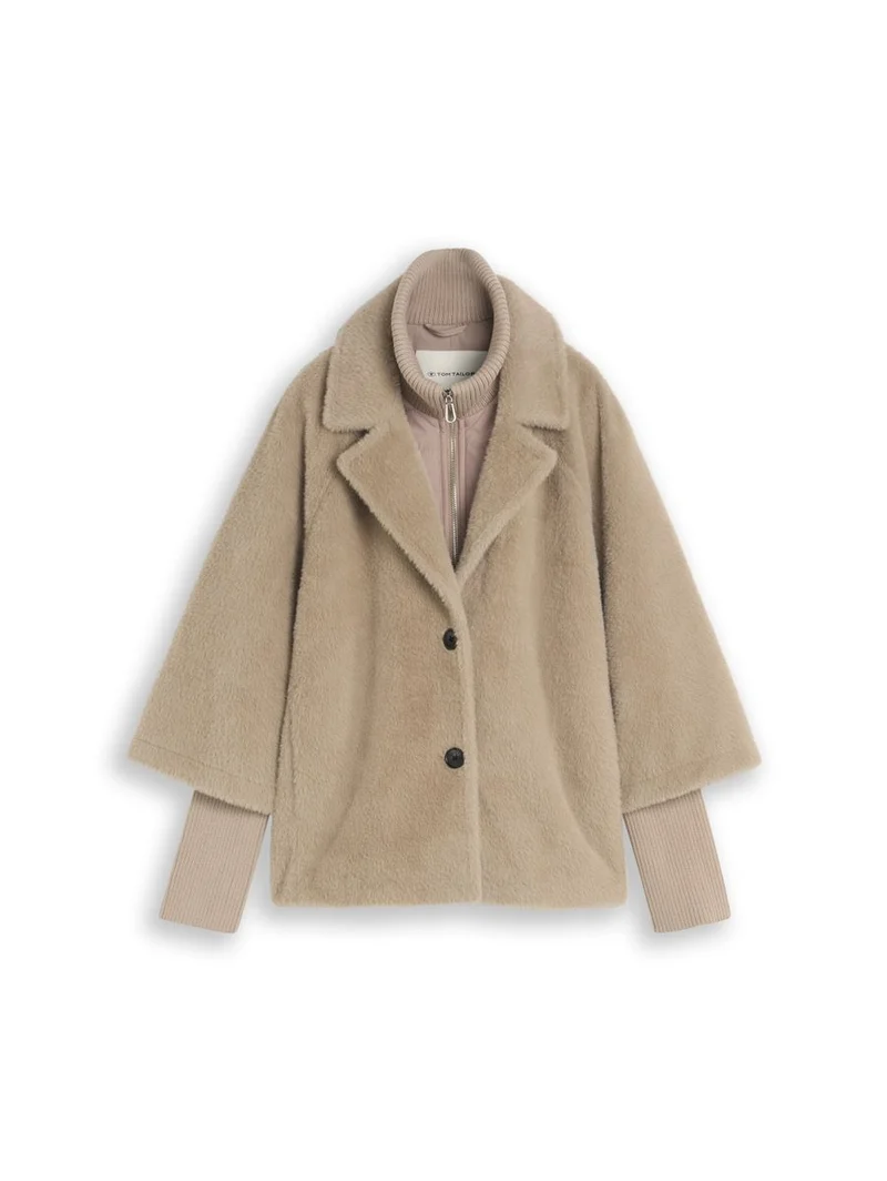 Cosy Cape Jacke im 2-in-1-Look