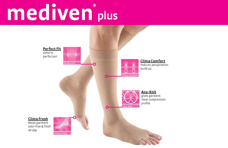 mediven plus 40-50 mmHg calf open toe standard