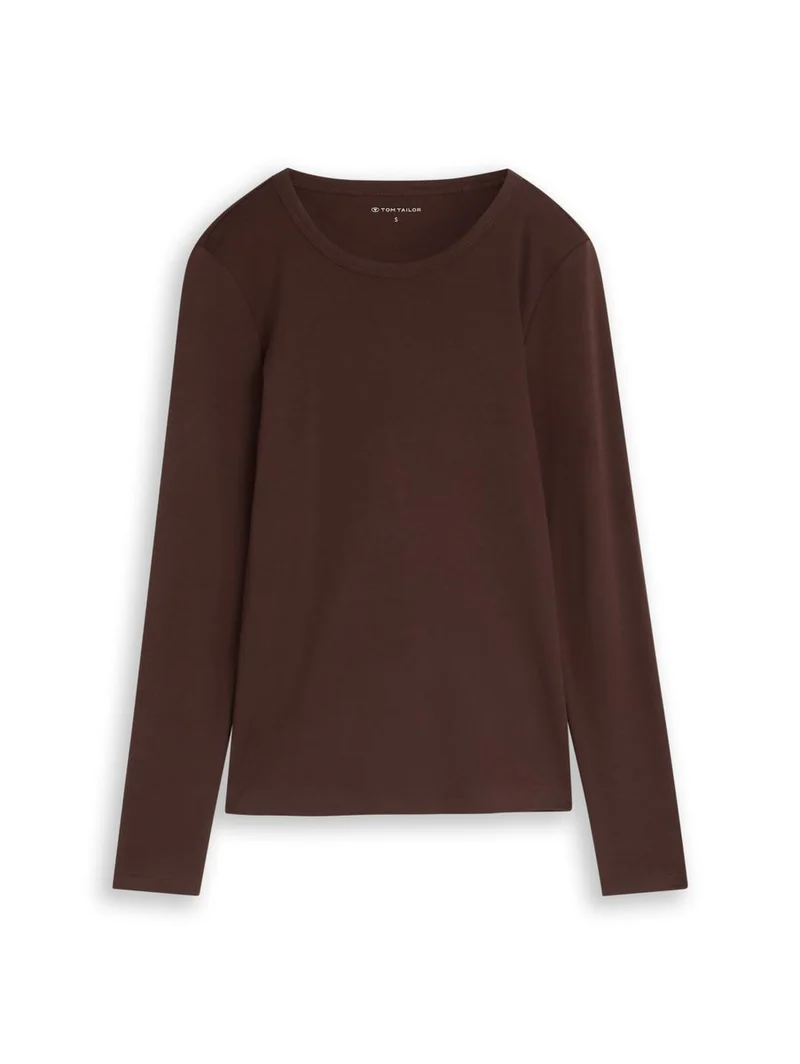 Basic Langarmshirt aus Baumwolle