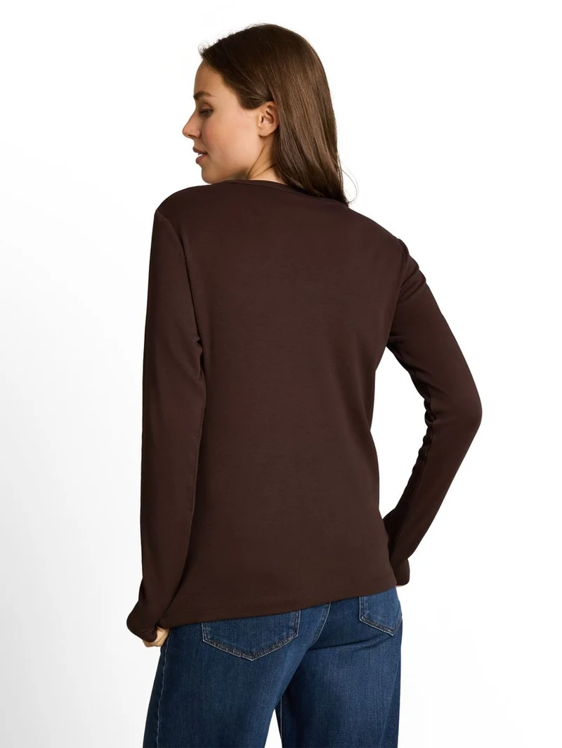 Basic Langarmshirt aus Baumwolle