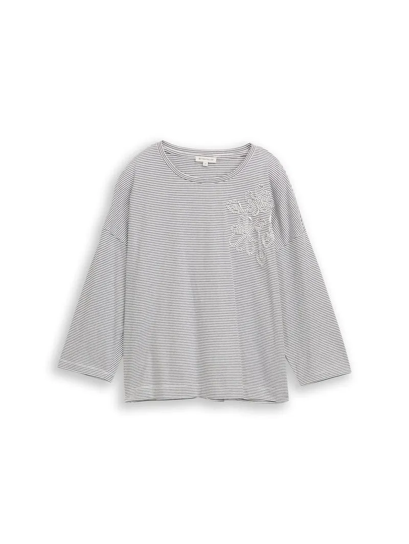Loose Fit T-Shirt mit Blumen-Applikation