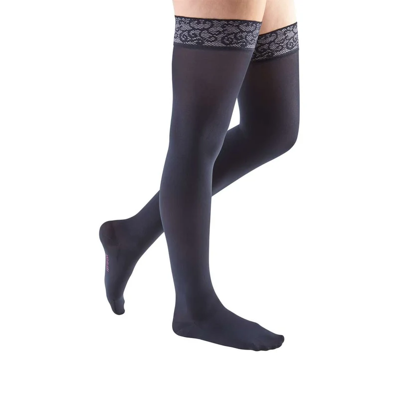 mediven comfort 30-40 mmHg thigh lace topband closed toe petite