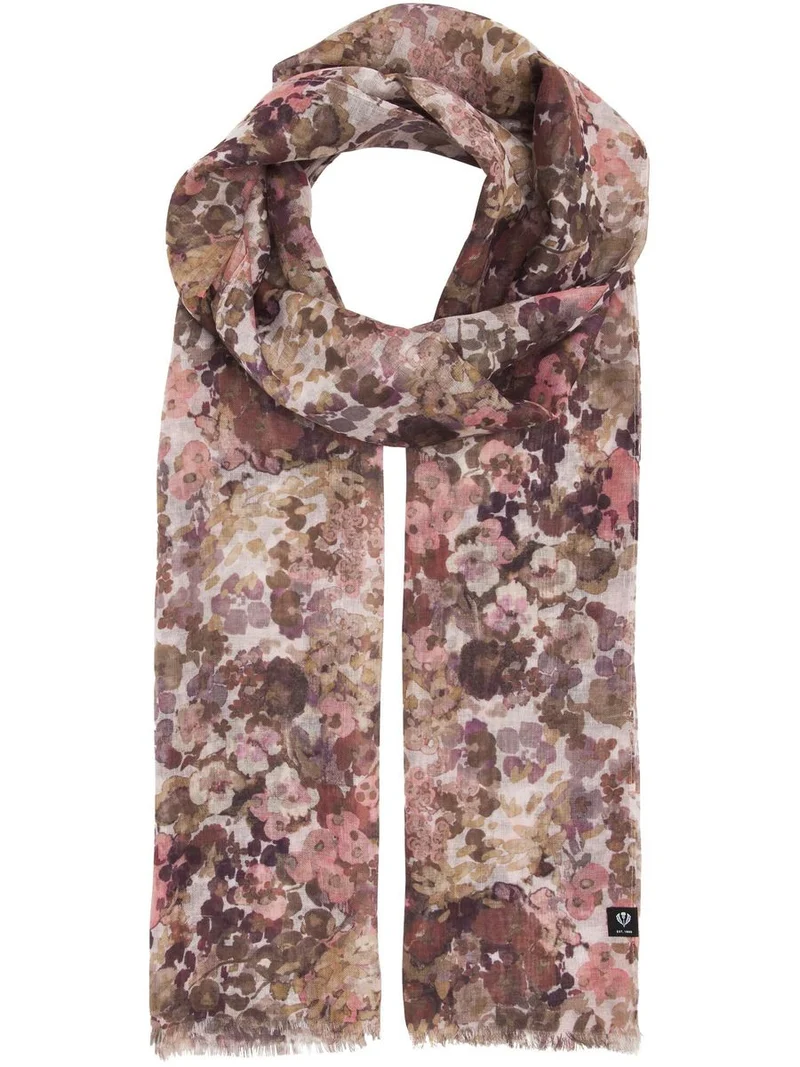 recyceltes Polyester Schal Sustainability Edition - Schal mit Millefleur Aquarell-Design