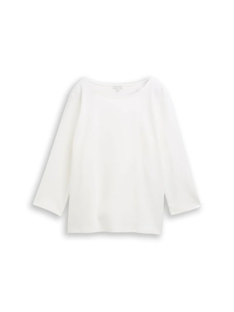 Langarmshirt mit Ottoman-Struktur