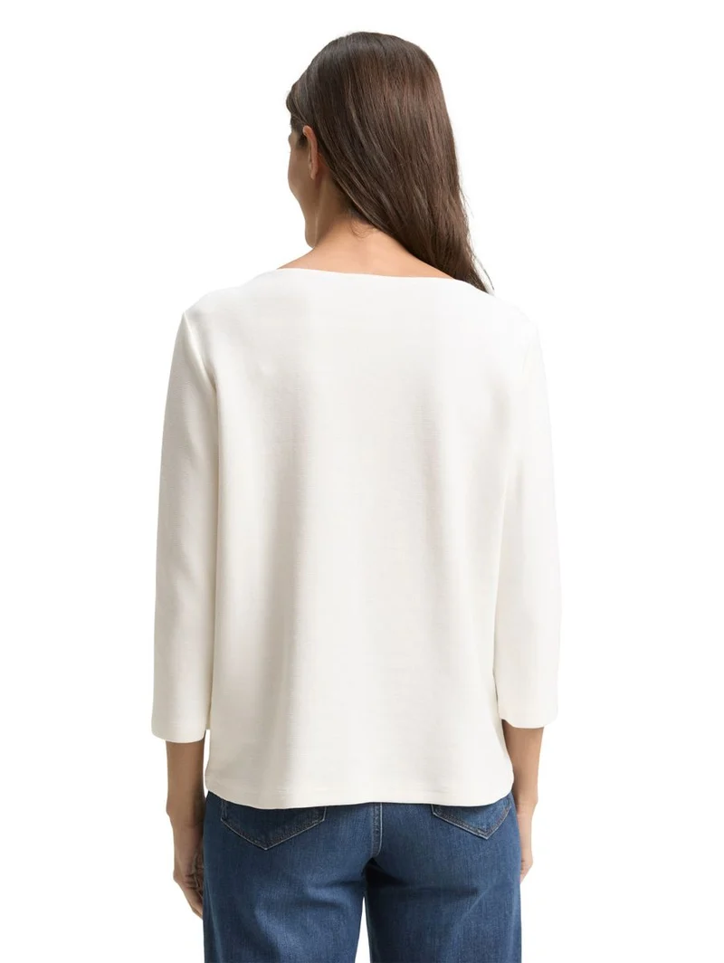 Langarmshirt mit Ottoman-Struktur