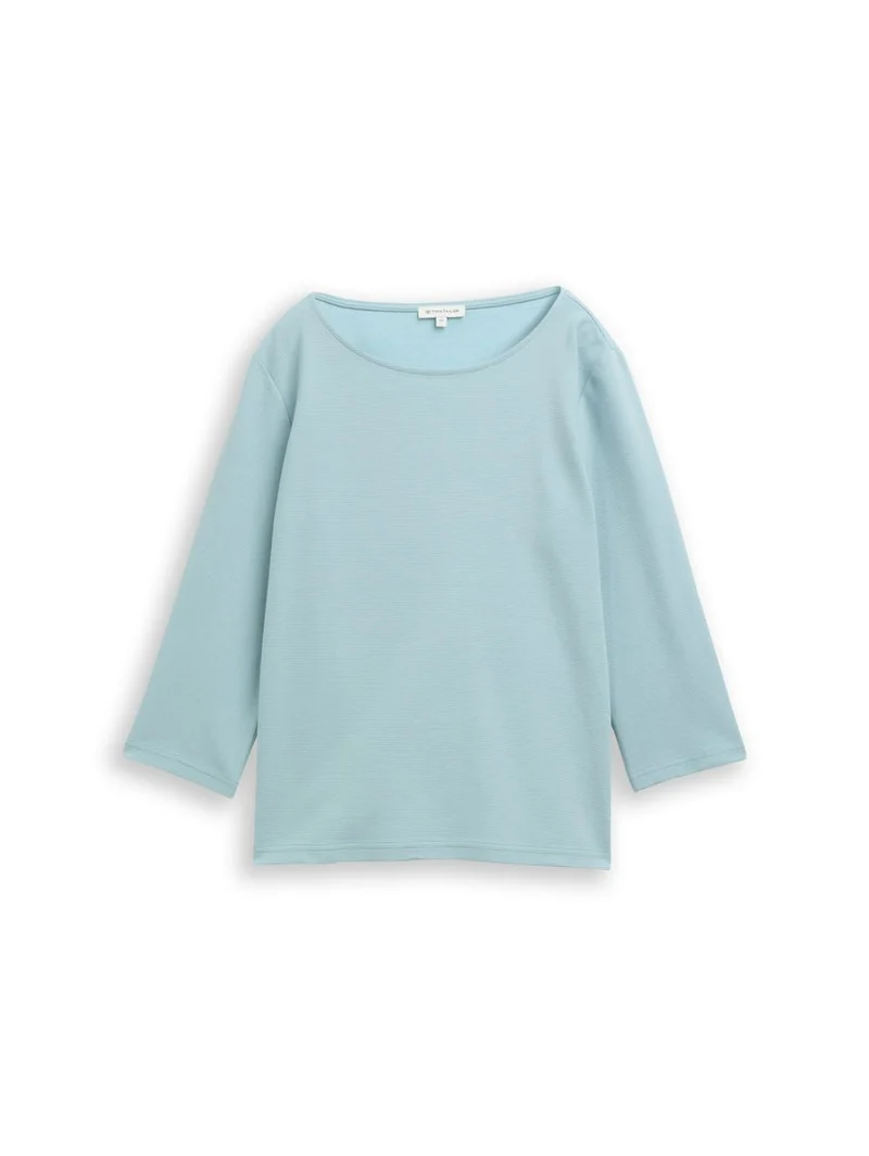 Langarmshirt mit Ottoman-Struktur