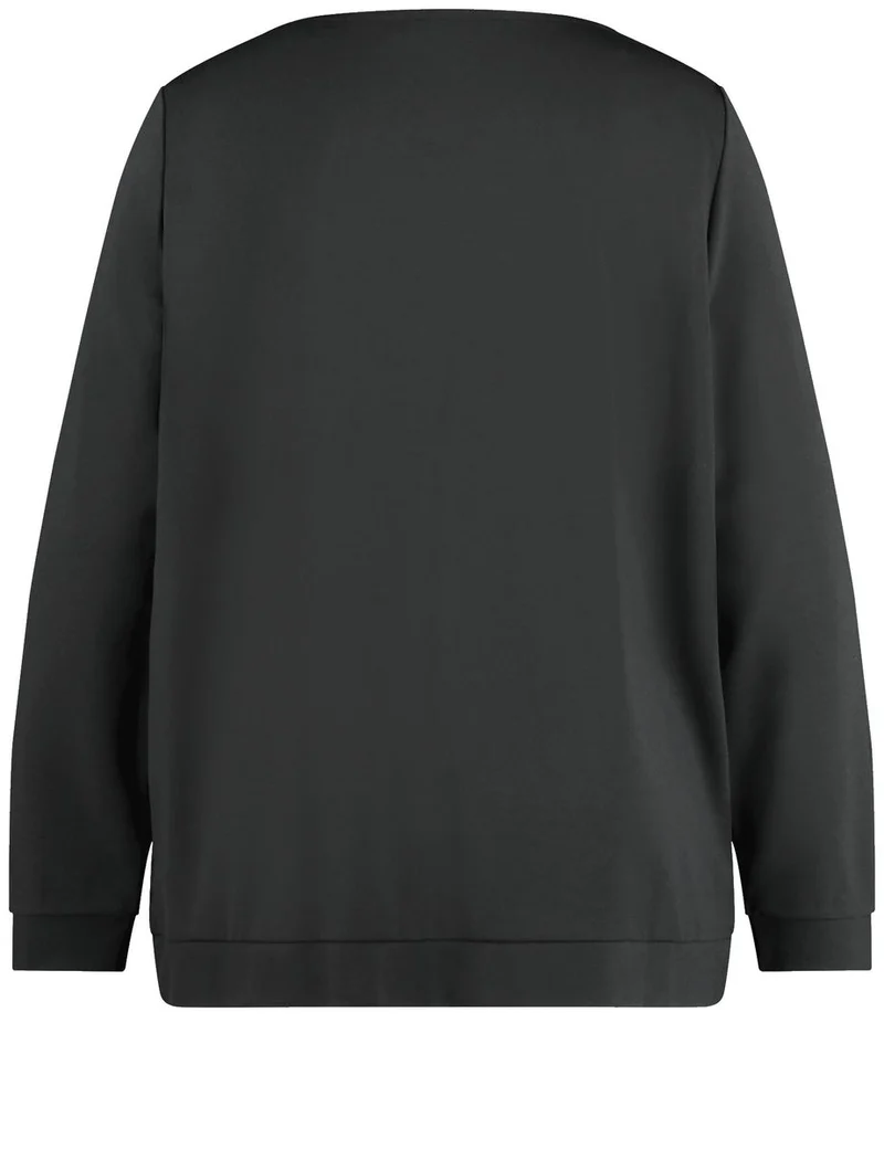 Samoon Damen Sweatshirt mit Ziersteinen