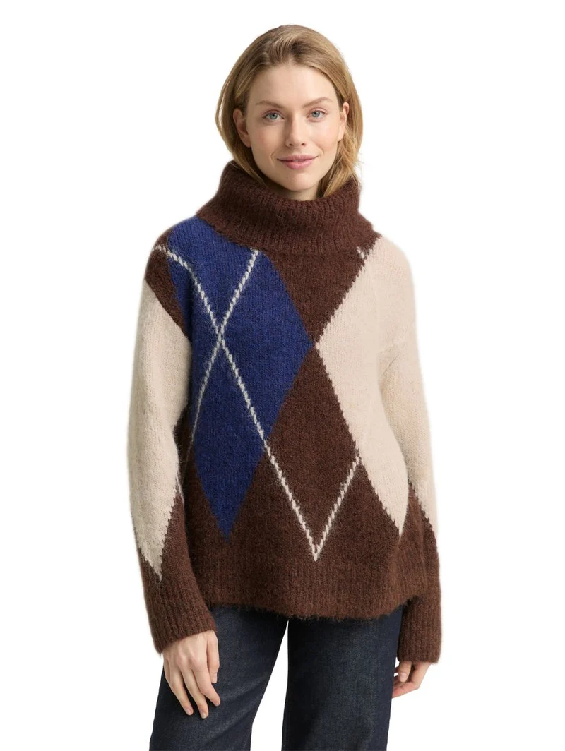 Oversize Rollkragenpullover mit Wollanteil