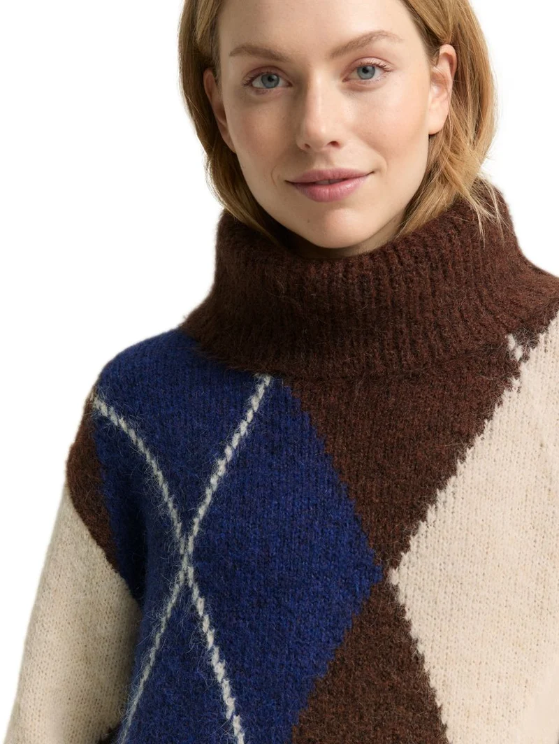 Oversize Rollkragenpullover mit Wollanteil