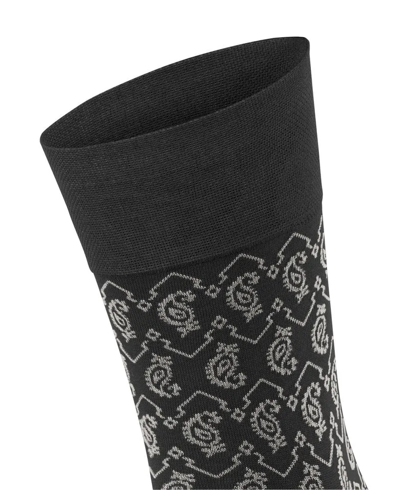 FALKE Herren Strumpf Sensitive Indian Tie Pattern