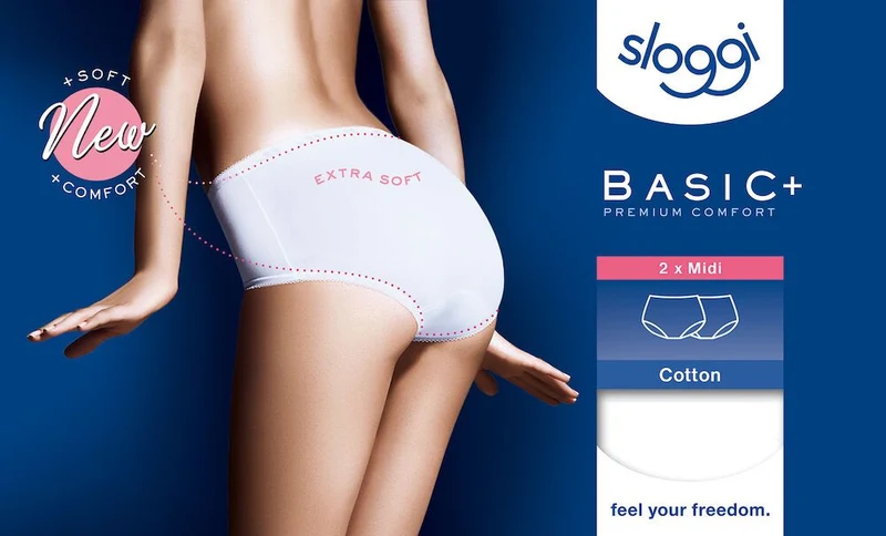 Sloggi Damen Slip Basic+ Midi 2P