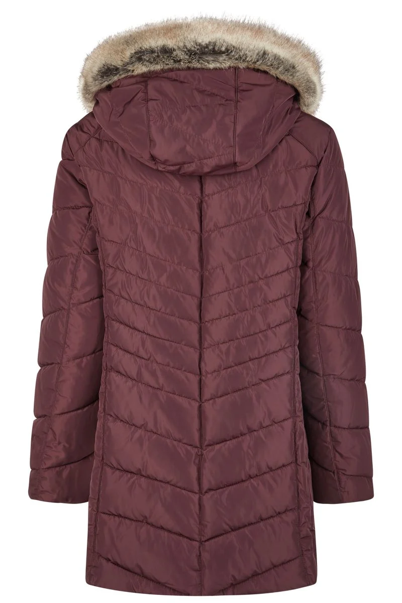 Jacke Down Free mit Kapuze und Webpelz